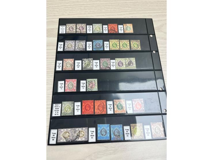 including treaty port's marking Amoy, Canton, B62 obliterators, Sunburst (Shanghai) cancel, Perfins, Company chops, Jubilee I